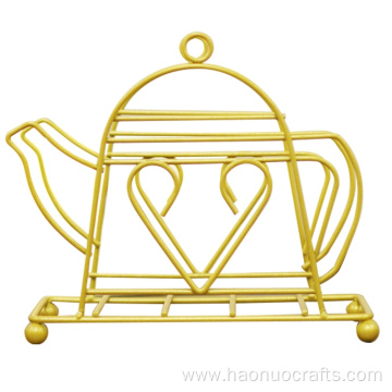 Creative personality golden teapot paper towel holder